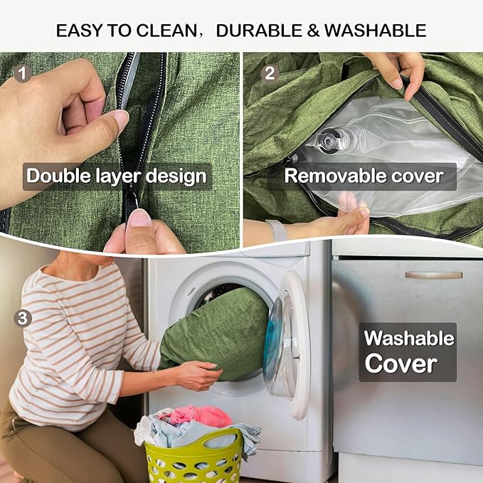 Luxchoice Inflatable Couch Premium Oxford Cloth Inflatable Sofa with Built-in Pump Rechargeable Portable Blow Up Couch for Camping Outdoor Travel Home Guests Backyard Patio | Durable Fabric, Easy Inflation, Waterproof, Puncture Resistant, Luxury Stylish