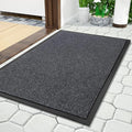 Yimobra Doormat Outdoor Indoor Entrance 36 x 24, All-Season All-Weather Front Door Mat, 100% Waterproof Welcome Matt for Floor Garage Outside Entry, Stain and Fade Resistant,Gray White