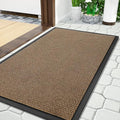 Yimobra Doormat Outdoor Indoor Entrance 36 x 17, All-Season All-Weather Front Door Mat, 100% Waterproof Welcome Matt for Floor Garage Outside Entry, Stain and Fade Resistant,Khaki