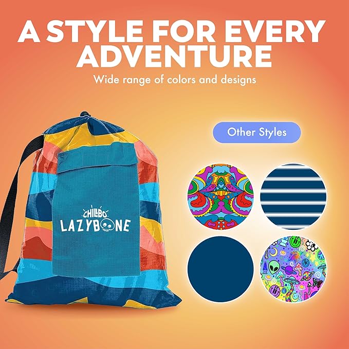 Chillbo Lazybone Inflatable Couch - Ultimate Inflatable Lounger for Maximum Chill - The Perfect Blow Up Couch for Music Festivals Or Inflatable Lounger for Camping - Desert Daydream