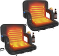 DEKEMASTER Heated Stadium Seats for Bleachers with Back Support, Portable Bleacher Chairs with Back and Cushion, 6 Adjustable Positions Pdded Bleacher Seat for Sport Events Camping