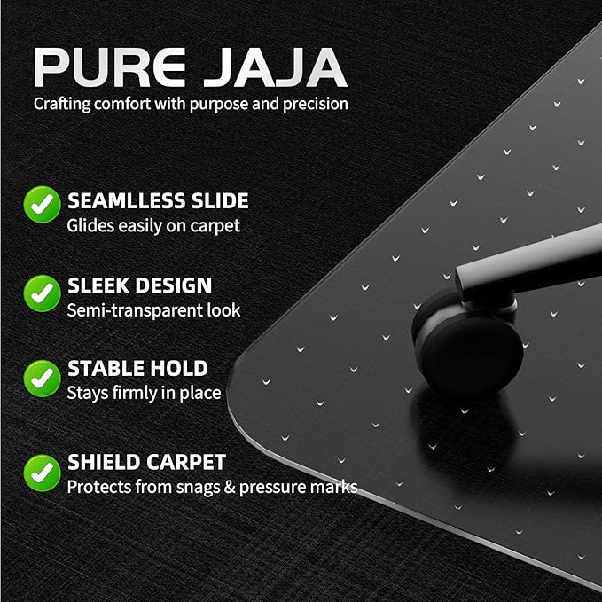 Chair Mat for Carpet Floors: 48"x60" Computer Desk Floor Mat - PVC Plastic Rug Carpet Protector Mats for Gaming Chair Under Desk Pad for Rolling Chair