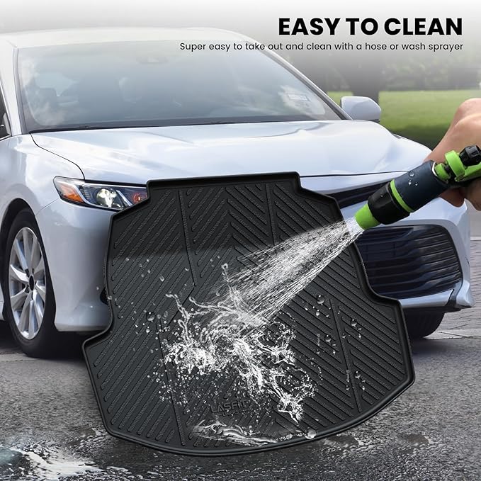 LASFIT Trunk Mat for Toyota Corolla 2020-2026,All Weather Cargo Mat Custom Fit TPE Cargo Liner for Corolla Front and Rear Trunk Liner, Black