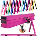 MARFULA 6 FT / 8 FT / 9 FT Folding Gymnastics Beam Foam Balance Floor Beam - Extra Firm - Suede Cover - Anti Slip Bottom with Carry Bag for Kids/Adults Home Use