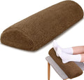 Sintuff Recliner Leg Rest Cushion Sofa Footrest Pillow with Cover Half Moon Bolster Pillow Under Knee Pillow for Sleeping On Back Alleviating Pain, 19.7 x 8 x 3.5 Inch (Brown)