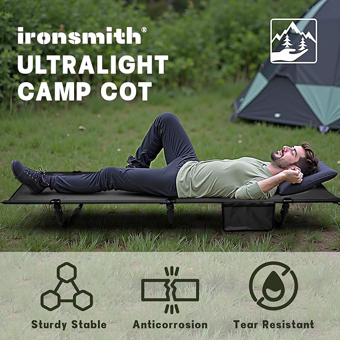 ASGARD Camping Cot, Portable Camping Bed for Adults, Foldable Sleeping Cots for Hiking,Camping,Travel