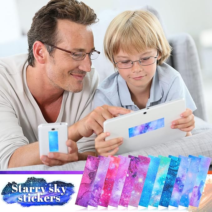 Gersoniel 72 Pcs Anxiety Sensory Stickers Strips Adhesive Textured Mental Health Calm Stickers Mindfulness Fidget Decals Stress Anxiety Relief Items for Therapy Office Desk Counselor(Ink Starry Sky)