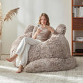Bean Bag Chair for Adults Teen,Giant Bean Bag Chairs Cat Design,Plush Faux Fur Beanbag Couch Comfy Accent Floor Sofa for Reading, Playing, Relaxing in Living Room, Bedroom