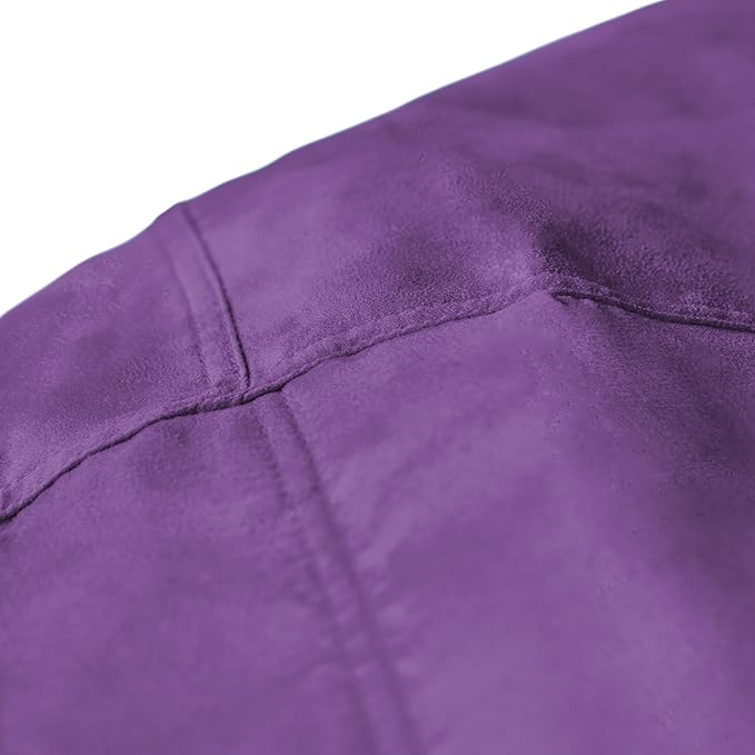 Lumaland Luxurious Giant 6ft Bean Bag Chair with Microsuede Cover - Ultra Soft, Foam Filling, Washable XL Bean Bag Sofa for Kids, Teenagers, Adults - Sack Chair for Dorm, Family Room - Purple