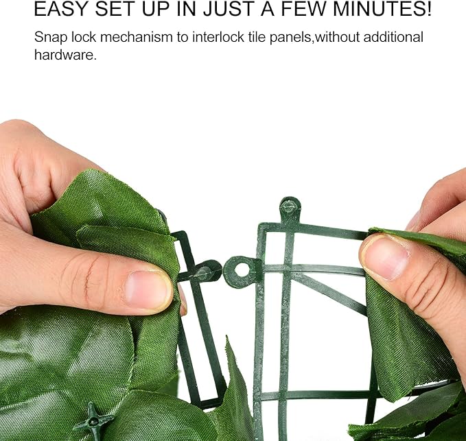 DearHouse 118x39.4in Artificial Ivy Privacy Fence Wall Screen, Artificial Hedges Fence and Faux Ivy Vine Leaf Decoration for Outdoor Garden Decor