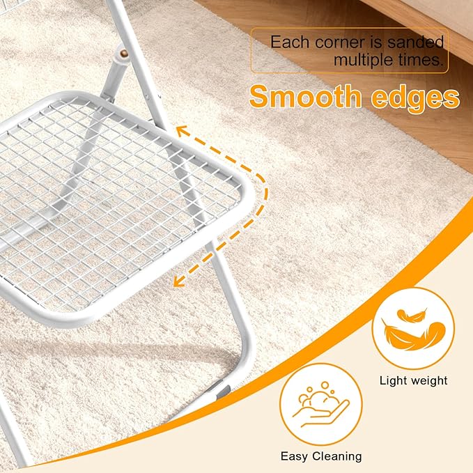 10 Pack Folding Chair,White Color,Single Piece,Foldable Space - Saving Design for Indoor/Outdoor Use
