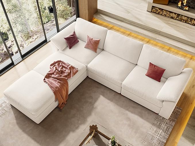 EASE MOOSE White Sectional Modular Sofa