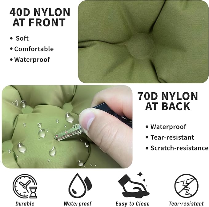 Eulant Lightweight Inflatable Air Seat Cushion - Portable Travel Cushion, Suitable for Camping, Hiking, Climbing, Bleacher, Home and Office