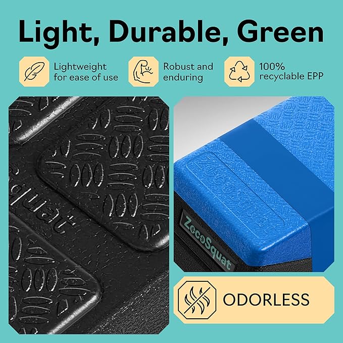 Squat Wedge - Squat Wedge Block 960 LBS Capacity - Slant Board for Calf Stretching with 5 Adjustable Angles - Calf Stretcher Slant Board - Yoga Blocks - EPP Material for Ankle Mobility & Physical Therapy