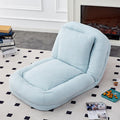 Versatile Light Blue Folding Sofa Chair with 5 Adjustable Positions - Perfect Plush Floor Lounge Chair for Gaming & Relaxation