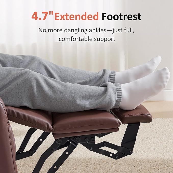 MCombo Large Power Lift Recliner Chair with Massage and Heat for Tall Elderly People, 3 Positions, Cup Holders, and USB Ports, Faux Leather 7516 (Large, Light Brown)