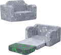 MeMoreCool Glow-in-The-Dark Toddler Sofa Bed – 2-in-1 Convertible Chair & Nap Lounger, Dog Print, Lightweight, Washable for Kids Room | Plush Foam Comfort | Portable Playroom Couch