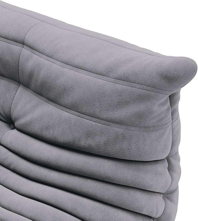 cebihy High-end Uncompressed Fireside Togo Chair, Bean Bag Chair, Foam Floor Sofa, Soft Lazy Lounge Sofa Couch, Armless Suede Fabric Cover Beanbag Accent Chairs for Living Room Bedroom Dorm Office