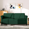 Valthie 79.1" Corduroy Loveseat Sofa, Modern Comfy Couches with Side Pocket, 3-Seater Sofa Couch for Living Room, Bedroom and Small Spaces,Green
