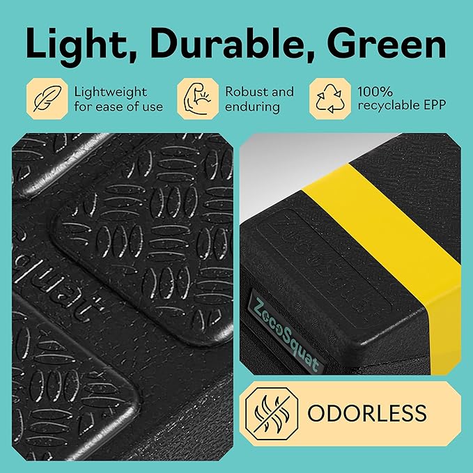 Squat Wedge - Squat Wedge Block 960 LBS Capacity - Slant Board for Calf Stretching with 5 Adjustable Angles - Calf Stretcher Slant Board - Yoga Blocks - EPP Material for Ankle Mobility & Physical Therapy