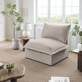 Lopzeho Middle Seat for Cloud Modular Sectional Sofa, Comfy Down Filled Cloud Couch with Removable Cover, Modular Sectional Couches for Living Room, Light Gray