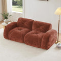 Modular Sectional Sofa with Free Combination,Boneless Floor Couch for Small Spaces, Living Room & Lounge,Velvet 2-Seater Sectional Couch with Comfortable Deep Seat,No Assembly Needed