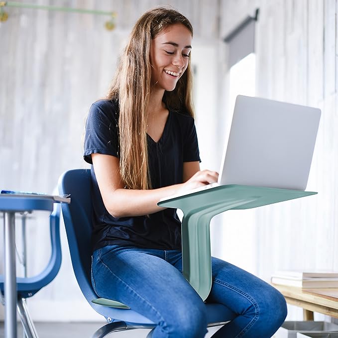 ECR4Kids The Surf Portable Lap Desk with Cushion , Flexible Seating, Seafoam, 10-Piece