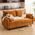 Rexulqo 73'' Loveseat Sofa with All Seats Storage, Modular Sectional Couch with Deep Seat,Oversized Comfy Couch with 7.8'' Cushion,Large Sofa for Living Room,Bedroom,Velet,Yellow