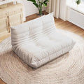 Selyteramy Bean Bag Chairs for Adults, Giant Bean Bag Chair Sofa with Memory Foam, Comfy Beanbag Loveseat Lazy Sofa for Living Room, Bedroom, Apartment, White