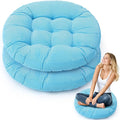 Jerify Floor Pillow Cushions 22 x 22 Inch Round Square Large Meditation Floor Pillow for Classroom Adult Meditation Picnic Party Cushion for Seating Gift Christmas(Round,Bright Blue,2 Pcs)