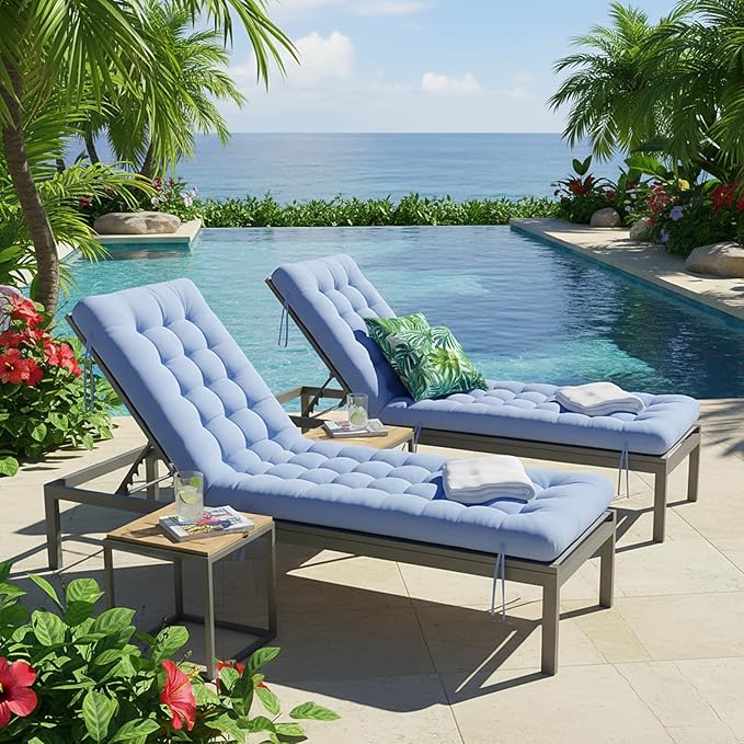 Vercraft Long Floor Cushion Large Floor Cushion with Brushed Cotton 74.8 x 27.5 x 3.15 in Jumbo Lounger Pillow for Outdoor Indoor Bay Window Meditation Yoga Reading Sleeping (Light Blue)