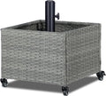 SUNNYPARK Umbrella Stand Outdoor Base with 4 Wheels Heavy Duty Patio Umbrella Planter for Garden Backyard Deck Poolside