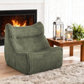 Bean Bag Chairs, Giant Bean Bag Chair for Adults, Memory Foam Lounge Chair, Comfy Lazy Floor Chair, Bean Bag Sofa for Living Room, Bedroom and Office, Single Bean Bag (Dark Green)