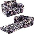 MeMoreCool Toddler Couch Chair – Foldable Kids Sofa for Ages 1–3, Fold-Out Bed with Side Pocket, Comfy & Washable Detachable Cover | Cute Patterns | Lightweight Lounger for Playroom, Naptime, Gifting