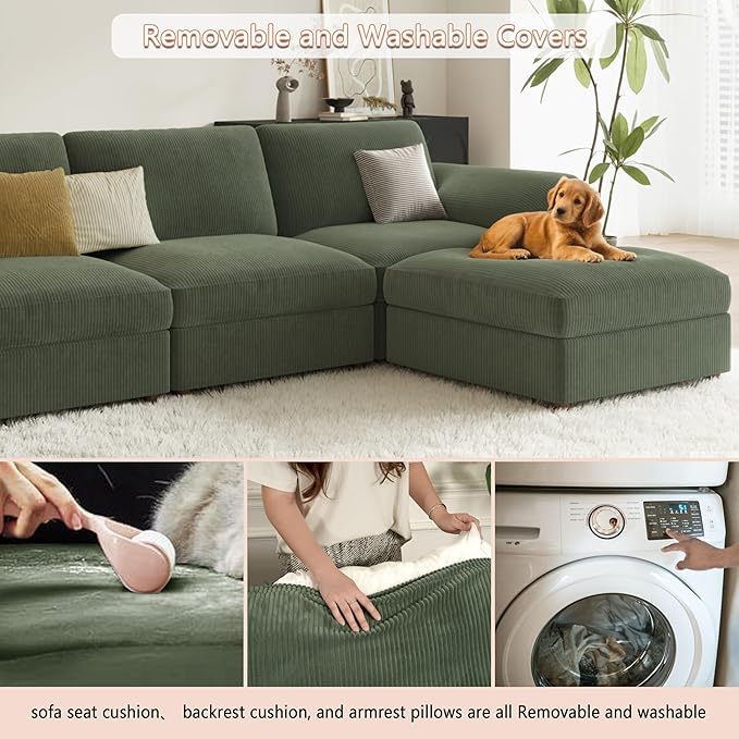 EASE MOOSE Modern Loveseat Sofa for Living Room, Comfty 2 Seat Solid Wood Frame Sofa, FSC Certified Modern Deep Seat Couch, Removable Cover