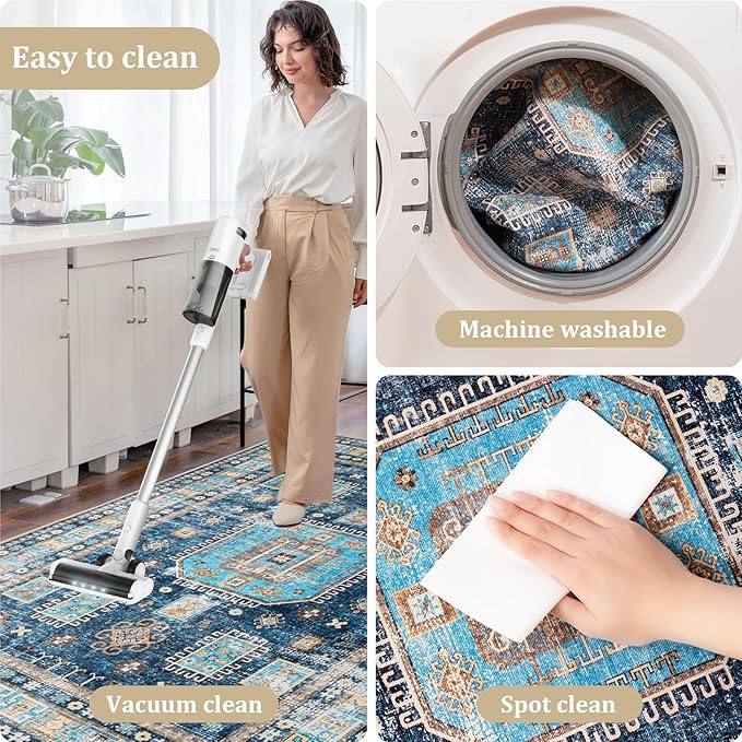 Office Chair Mat for Hardwood Floor, 48"x36" Easy Glide Computer Desk Mat Protector for Rolling Chair Under Desk Rug Nonslip Backing, Machine Wash (Modern)