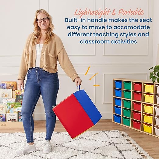 ECR4Kids SoftZone Adult Cozy Cube, Flexible Seating, Assorted