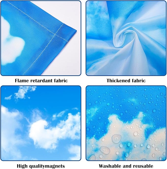 8 Pcs Fluorescent Light Covers - 4 x 2 Feet Covers for Ceiling Lights, Magnetic Light Filters for Classroom, Office, Hospitals, Home