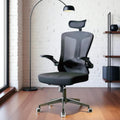 Ergonomic Office Chair - 400LB Comfy Desk Chairs with Adjustable Headrest and Lumbar Back Support, Mesh Computer Chairs with Wheels and Arms for Home Office, Study (Black-with Headrest)