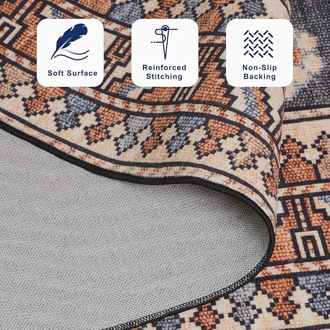 SALLOUS Chair Mat for Hard Floors, 36" x 48" Office Chair Mat for Hardwood Floor, 0.16'' Thicker Slip Resistant Floor Protector Desk Rug for Home, Floor Mat for Gaming Chairs (Vintage Red-Brown)