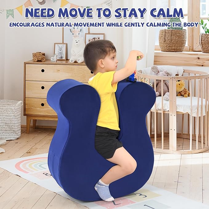 BALAPET Soft Squeeze Sensory Seat for Kids, Calming Compression Chair with Sensory Needs Wobble Seat for Sensory Kids, Washable Cover, Rocking Design,Ideal Gift for Boy Girl