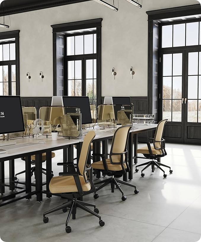 43" Home Office Desk Modern Computer Desk 43.3x23.6x29.5 inches PC Table with Thicken Frame Industrial Style Sturdy Metal Frame Furniture for Writing Gaming Marble White+Black
