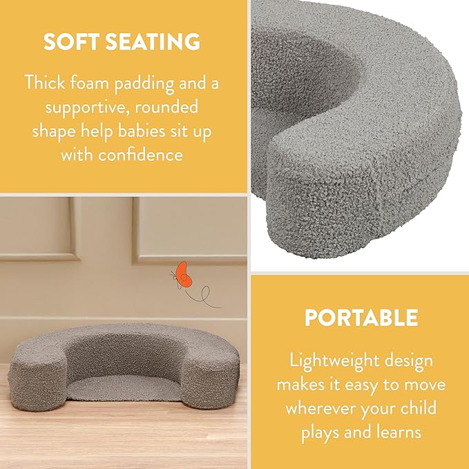 Back2School Express Sit 'n' Support Cushion, Floor Seat, Grey