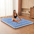 Dr.Futon Japanese Floor Futon Mattress Extra Thick Folding Roll Up Bed Topper Mat for Guest,Lounger and Tavel