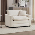 Aoowow Corduroy Large Armchair,Modern Oversized Single Sofa Chair with Throw Pillow,Deep Single Seat Cloud Sofas Couches for Living Room,Tufted Oversized Accent Arm Chair (Beige, Sofa Chair)