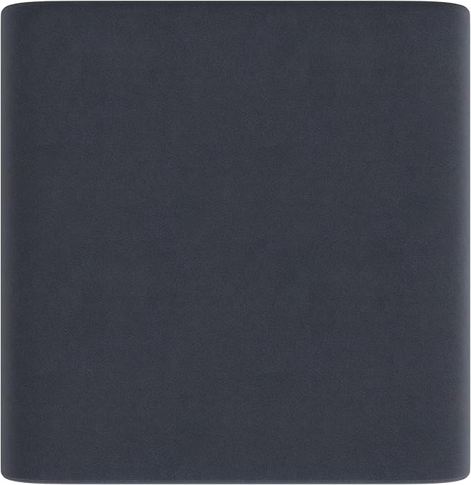 HomePop Modern Arch Velvet Ottoman|Homepop Home Décor|Ottoman for Living Room & Bedroom - Steel Blue Velvet