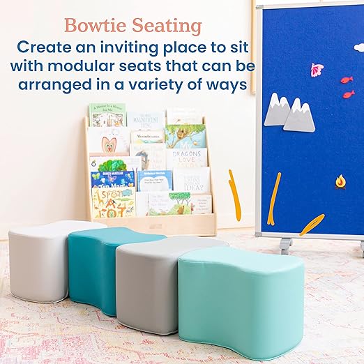 ECR4Kids SoftZone Toddler Modular Stool Set, Flexible Seating, Contemporary, 6-Piece