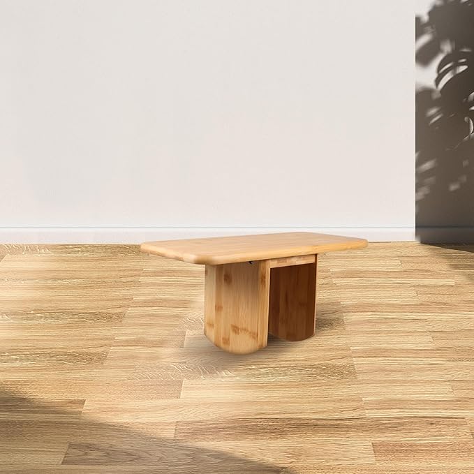 Toddmomy Meditation Stool Multifunctional Compact Portable Sitting Bench for Yoga Prayer Home Office Comfortable Support Stable Wooden Kneeler Chair for Relaxation and Posture