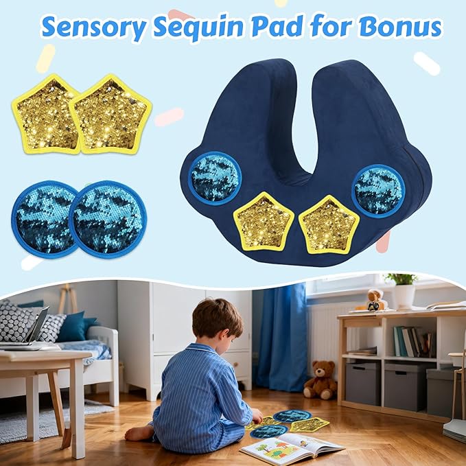 Sensory Soft Squeeze Seat for Kids - Wobble Compression Chair with Rocking Motion, Calming Sensory Chair for Autism & ADHD, Flexible Seating for Classroom Therapy Home, Removable Washable Cover