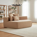KEIKI 75.2" Teddy Fleece Single Sofa Chair – Compressed Modular Floor Couch with Wide Seat, Plush Back Cushions, All-Foam Support, Cozy Lounge Seat for Small Living Rooms & Modern Apartments